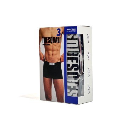 TRESQUALI 3PACK Men's Boxer (BLK-WHT-BLK)