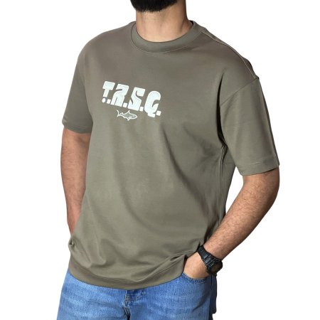 OVERSIZE TRSQ LOGO OILVE