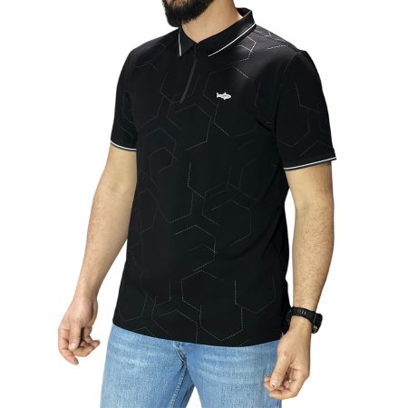 MEN S-S POLO BLACK