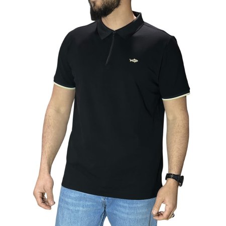 MEN S/S POLO BLACK